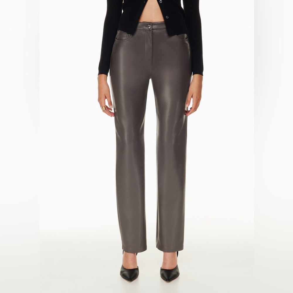 Aritzia The Melina™ Wilfred Gray Vegan Leather Pants
